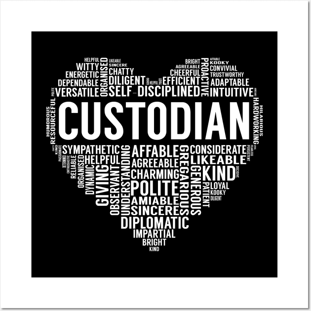 Custodian Heart Wall Art by LotusTee